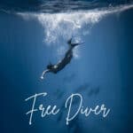 Free Diver under the ocean for our free diver package